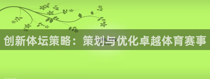 创新体坛策略：策划与优化卓越体育赛事